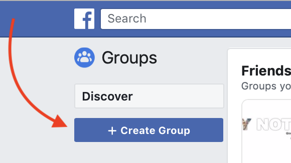 Facebook create group